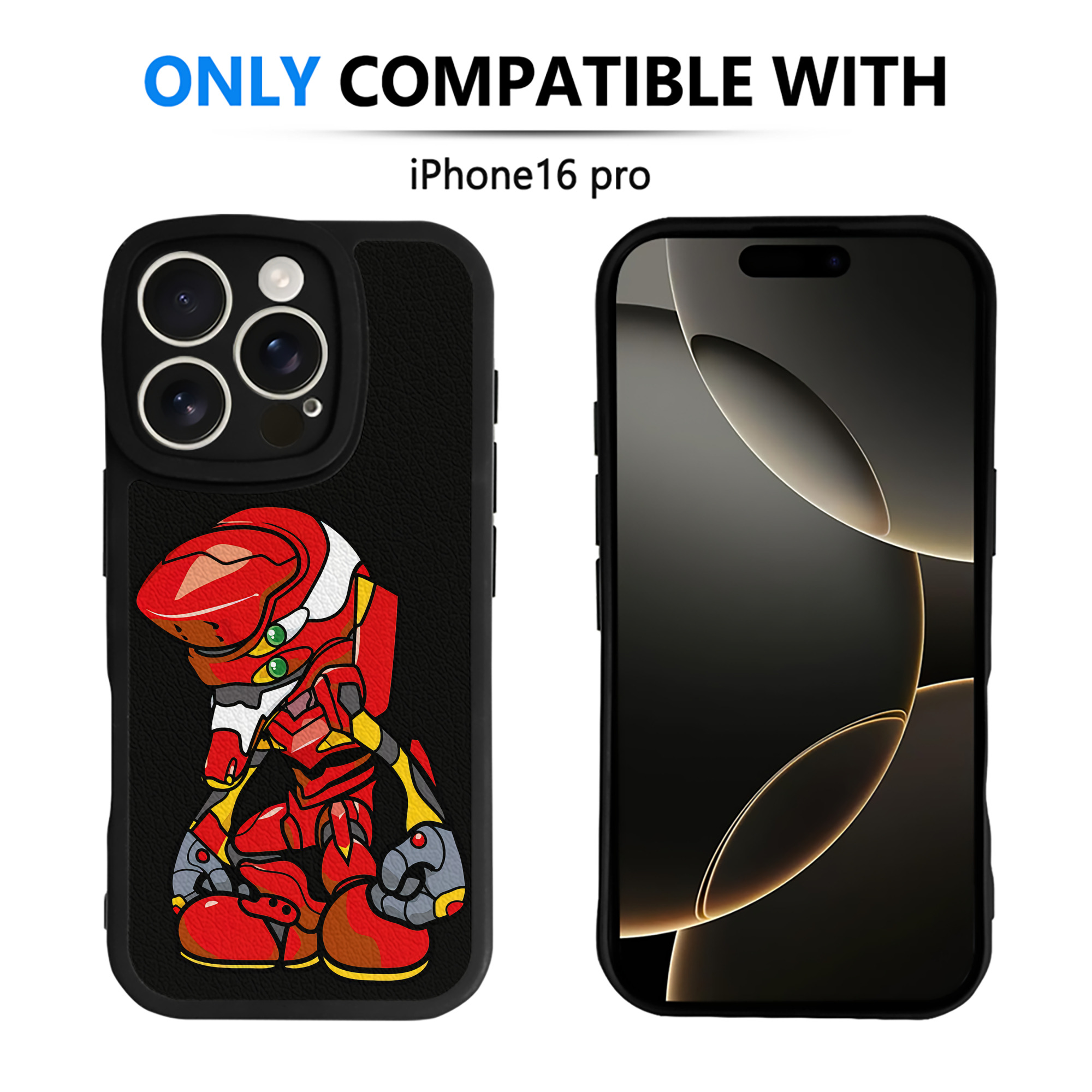 （画像用） EVA 新世紀エヴァンゲリオン 【iPhone 16シリーズ対応】シリコンスマホケース（レザー調） 材質：シリコン